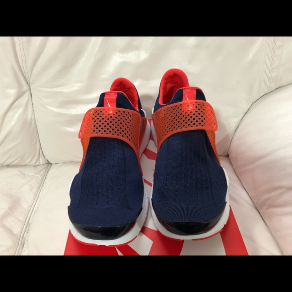 Nike Sock Dart KJCRD Navy Orange Size 12 New - Picture 5 of 8